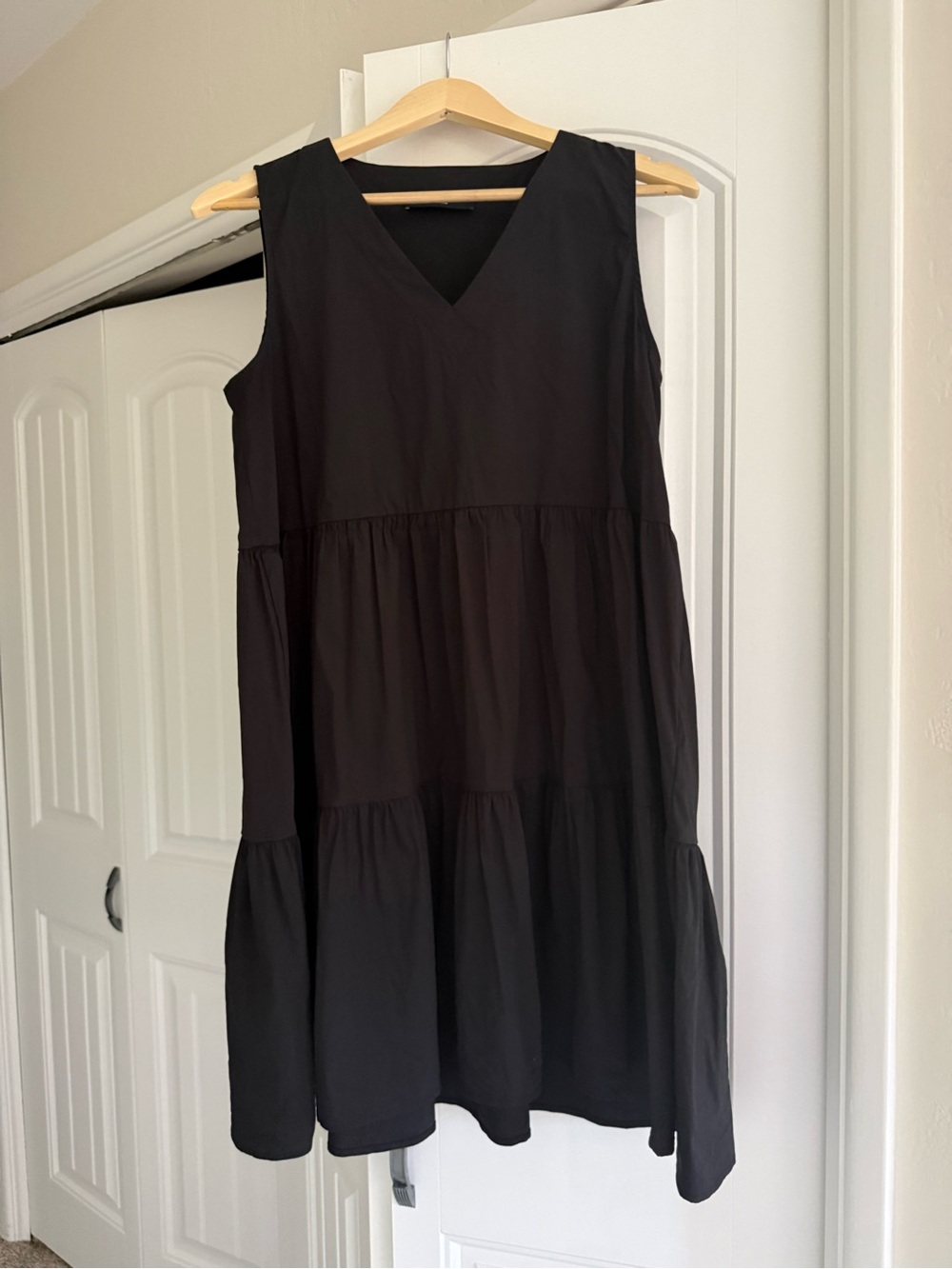 Pietro Brunelli Melody V neck Black Maternity Dress